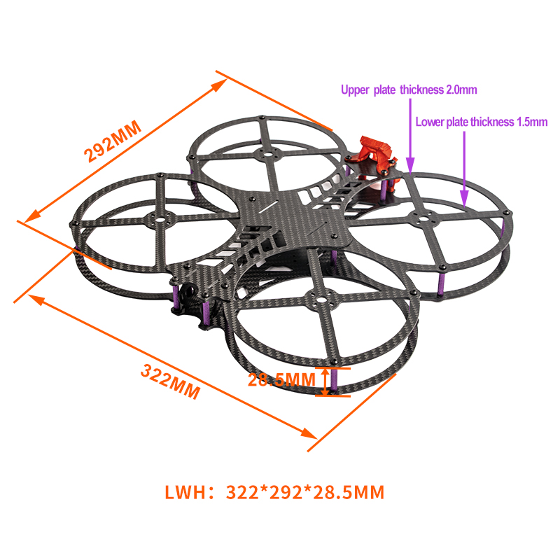 NUOVO kit telaio FPV AOS Cine  - Drone Kit Racing recensione e prezzo